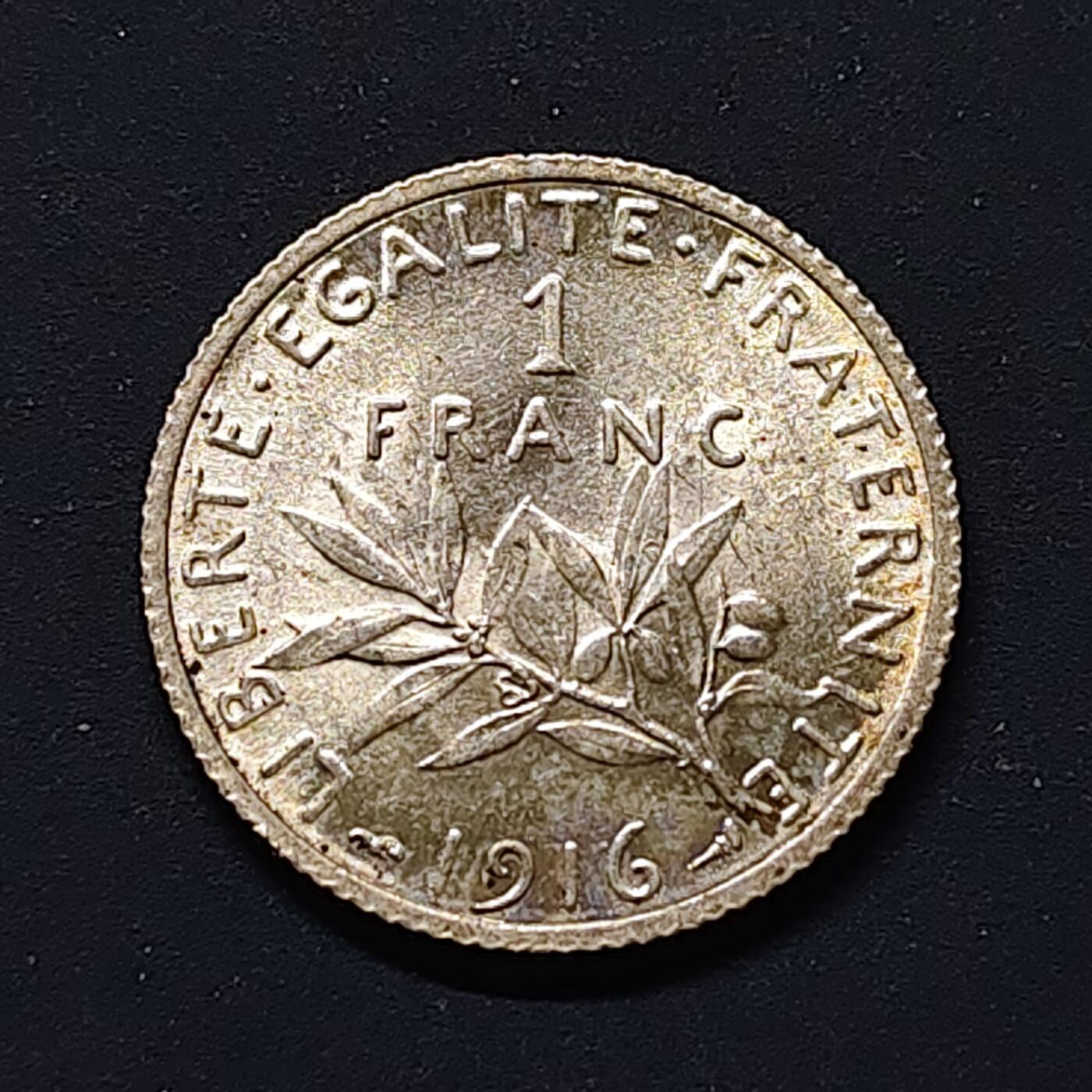 【全场包邮】纯粹捡漏拍508场 法国1916年播种女神1法郎银币【23毫米5克83.5%】