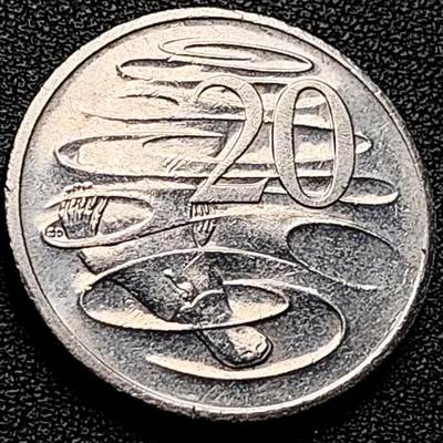 泉币菌-第204场-元宵节专场 本场拍品多 请提前出价 - 英属澳大利亚20分 伊丽莎白女王  鸭嘴兽  28.5mm