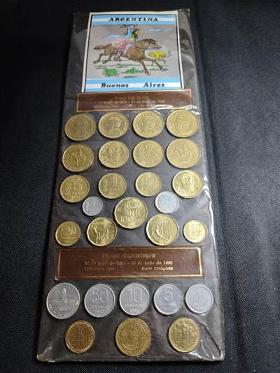 KK钱币收藏小铺   套币 批量/好品散币专场 2月预留时间 周末发货 -  阿根廷大小面值套币 
