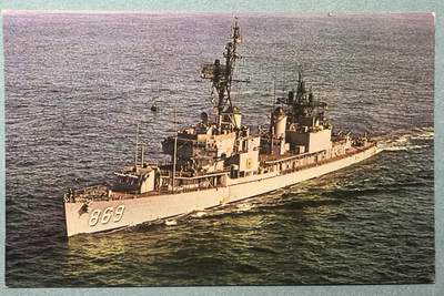 盛世勋华——号角文化勋章邮票专场拍卖第307期 - 美国冷战时期军舰专题明信片 阿诺德·J·伊斯贝尔号（DD-869）驱逐舰  