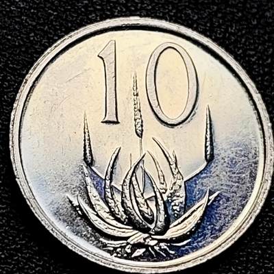 泉币菌-第203场-本场拍品多 请提前出价（正月十五统一发货） - 原光极美 珊瑚芦荟  南非1976年10分镍制硬币 20.7毫米 4.0克