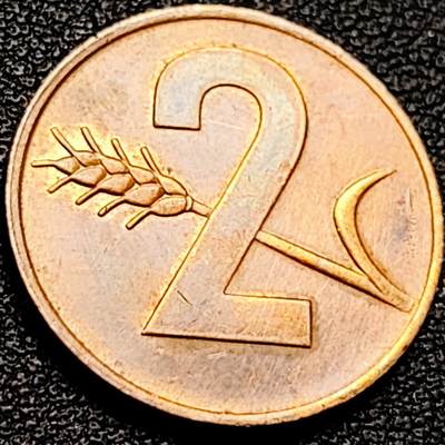 泉币菌-第204场-元宵节专场 本场拍品多 请提前出价 - 1970 瑞士联邦2分麦穗红铜币 红十字