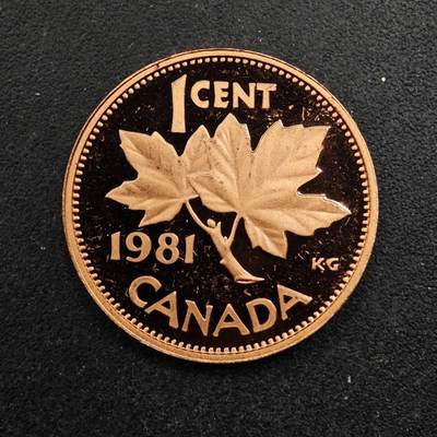 【淘币小摊】实时拍第八百七十二拍   散币银币场    每周一统一发货 - 加拿大1981年1分精制铜币