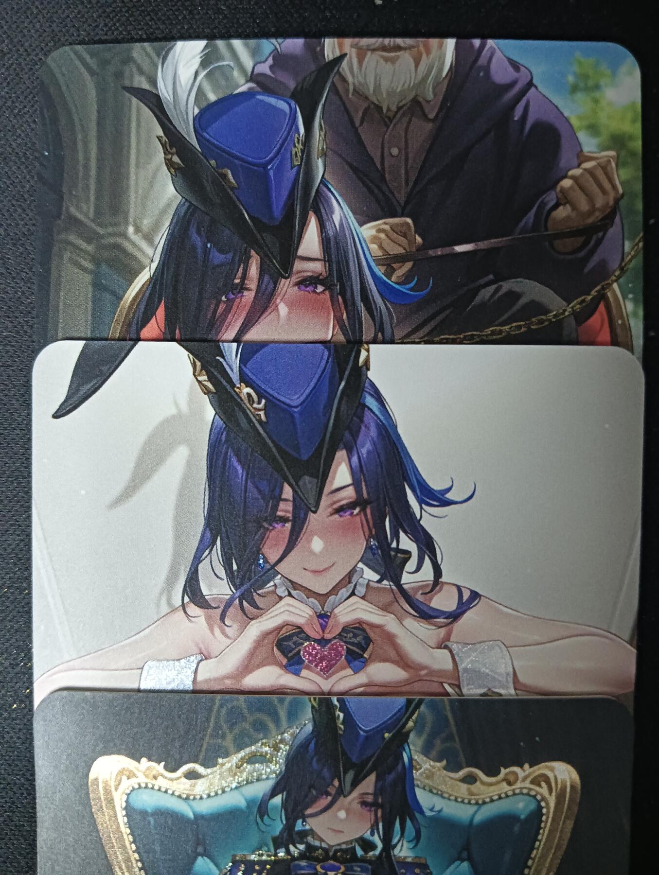 花开卡拍第61期（3月7号周六截拍，品控勿拍!!!拍品不寄存，运费5元（新疆需补运费差价或顺丰到付），自制卡难免瑕疵，可能存在轻微撞角爆边等出厂瑕疵，品控介意勿拍！） 『艺术版』茉莉 克洛琳德 金砂闪 3张