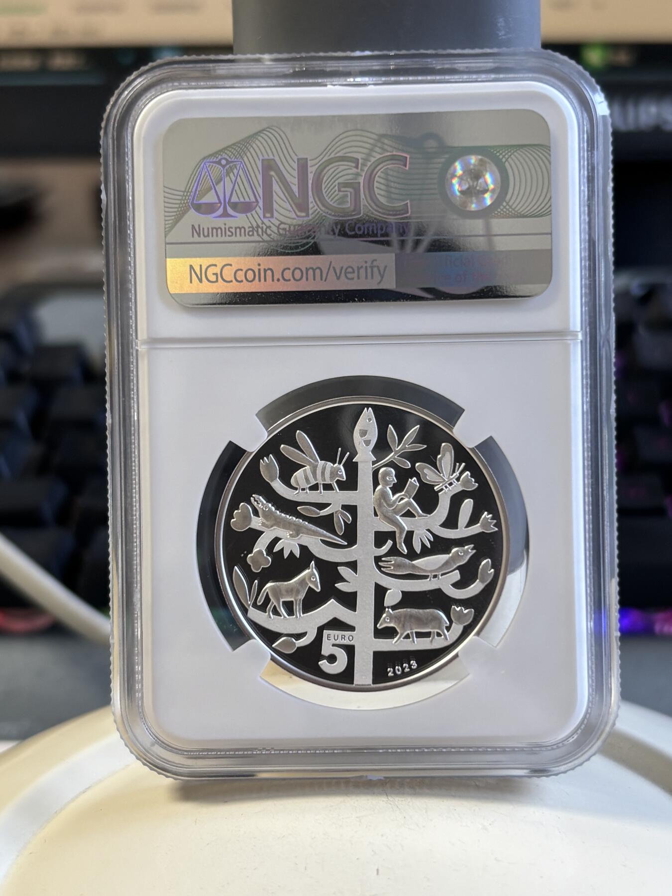 第191期拍卖 拉脱维亚2023年星辰纪念银币NGC-PF70首，925银，22克