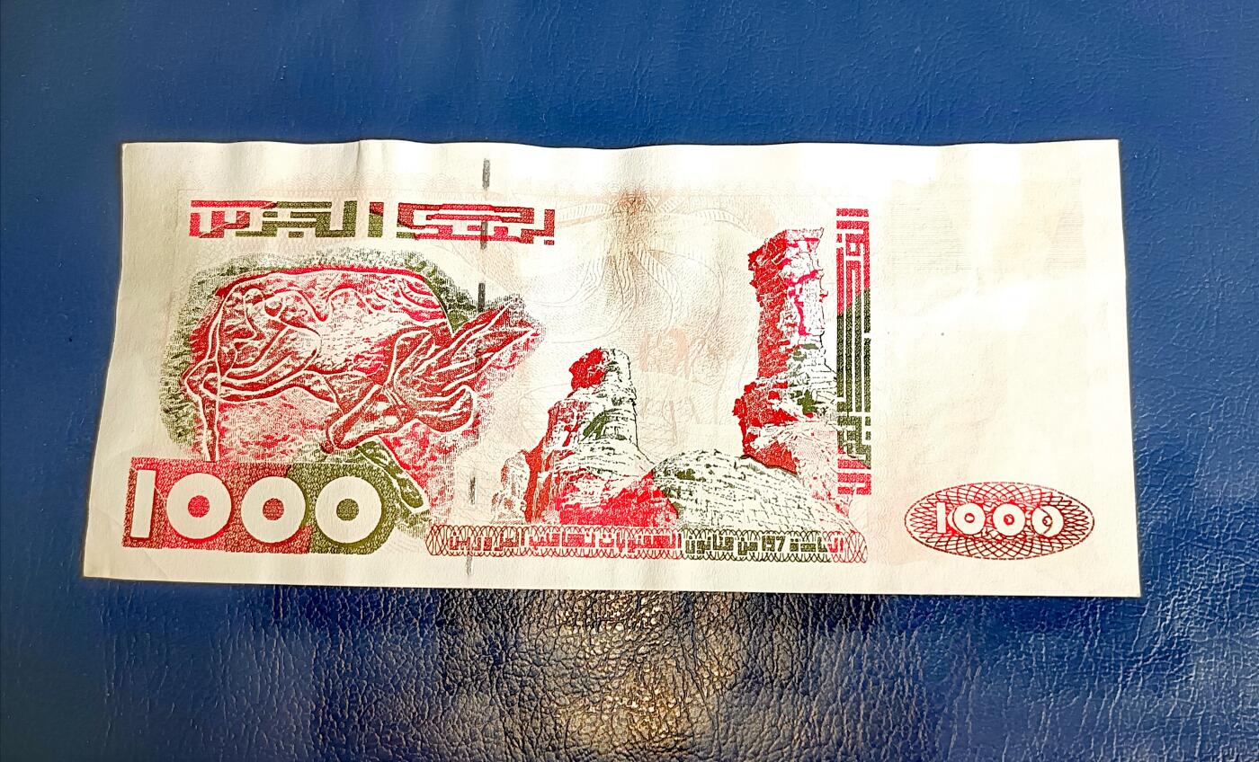 阿尔及利亚1998年1000第纳尔极美品超值纸币