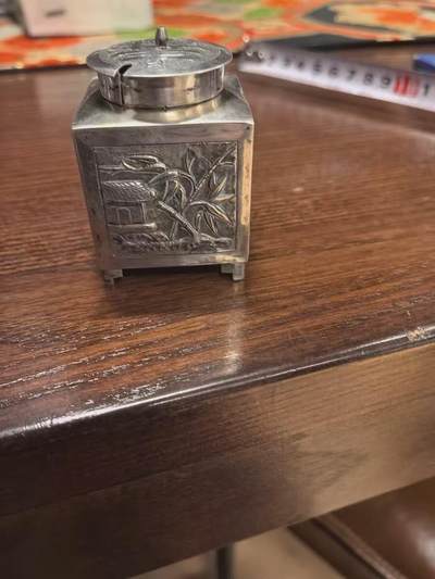 欧洲铜章和回流杂项第一场 - 欧洲回流晚清民国调料罐银罐纯银55克左右，有银调羹