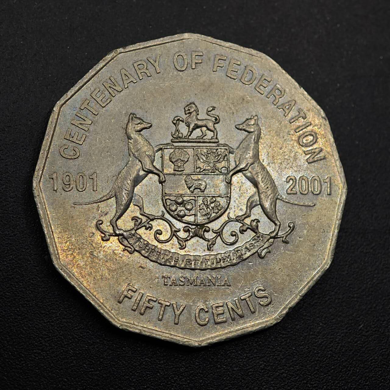 【淘币小摊】实时拍第八百七十四拍   银币散币场    每周一统一发货 澳大利亚2011年联邦百年50分纪念币