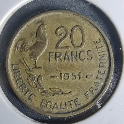 沼泽如烟--第1006场 - 法国1951年20法郎