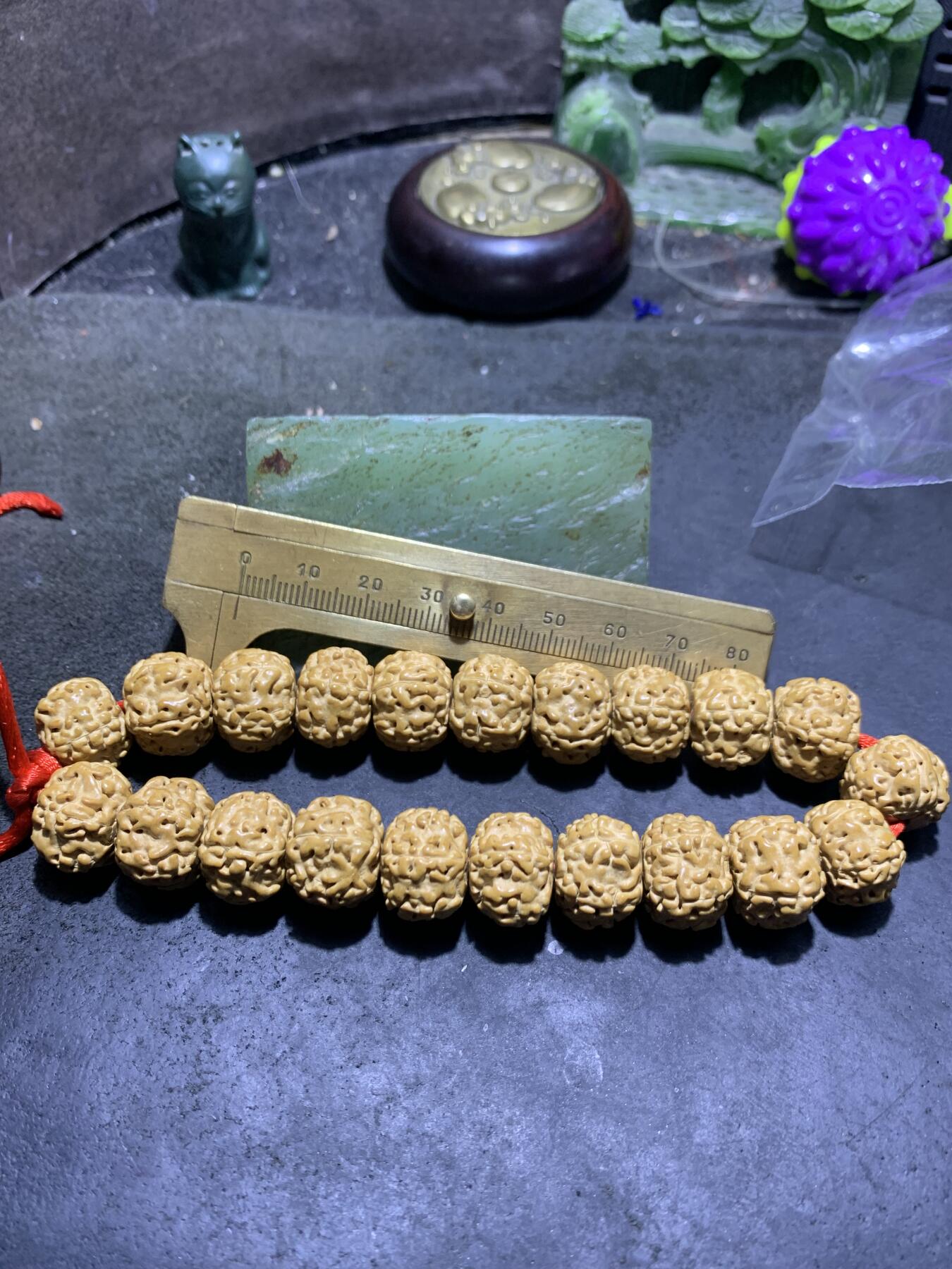 精美勿里达，藏式梅花麦穗龙金刚菩提手串一条