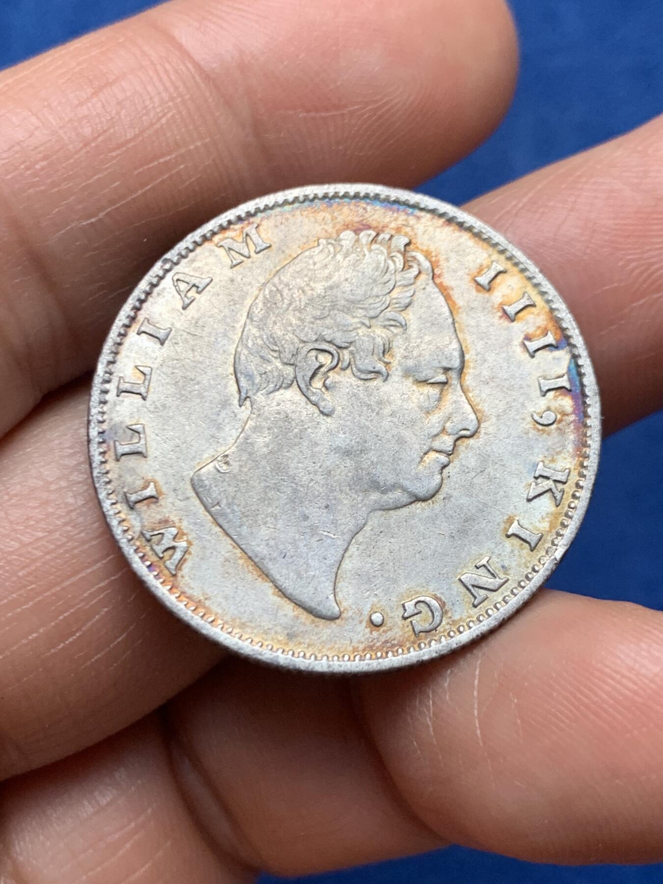 《竞宝斋》第466场 周日，周一 2场连拍 （全场包邮）欢迎送拍 英属印度1835年威廉四世一卢比 味道彩币