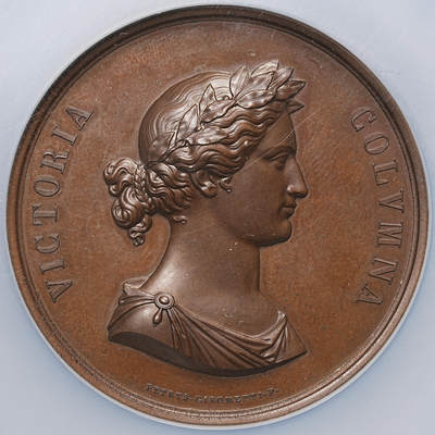 修遠堂世界钱币第106期，请看参拍说明 - NGC MS64BN 1840年意大利结婚纪念大铜章