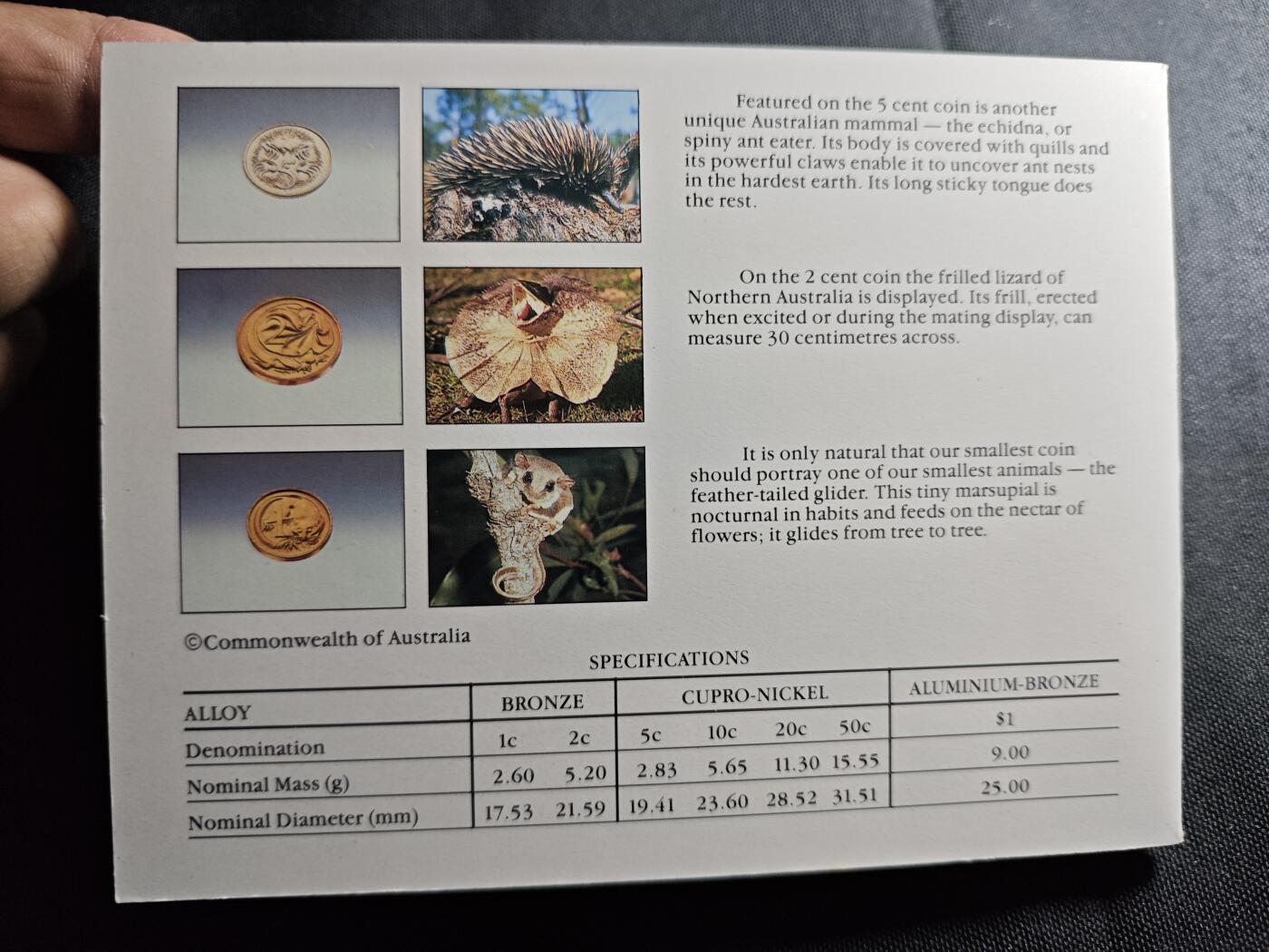 KK钱币收藏小铺   套币 批量/好品散币专场 2月预留时间 周末发货  1985澳大利亚大小面值清年套币