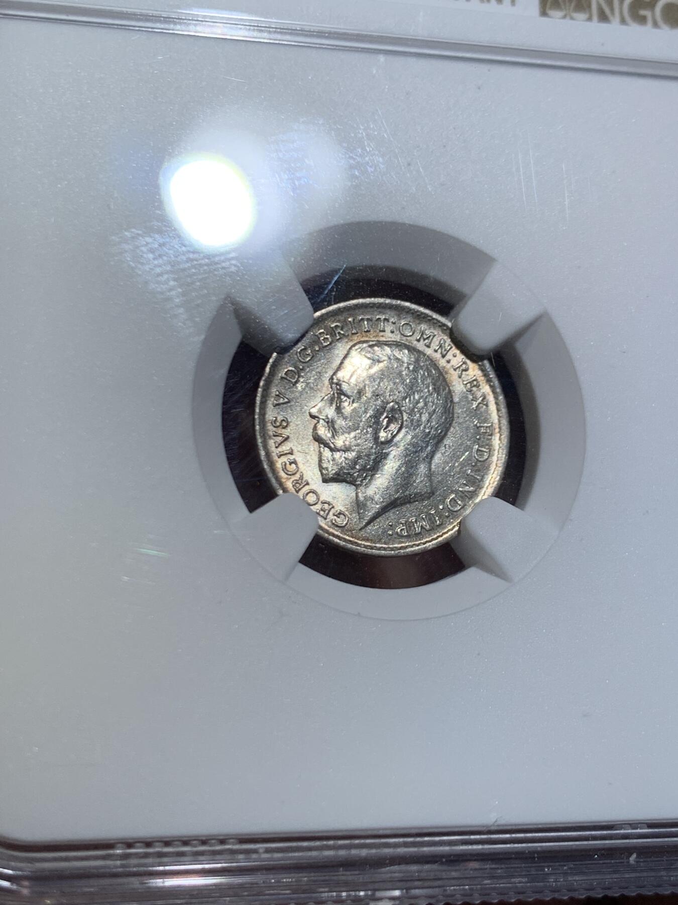 《竞宝斋》第466场 周日，周一 2场连拍 （全场包邮）欢迎送拍 四枚一组 NGC MS62-64 英国1911年乔治五世濯足币1-4便士银币 包浆舒服 评级数量比同年份精制币少很多