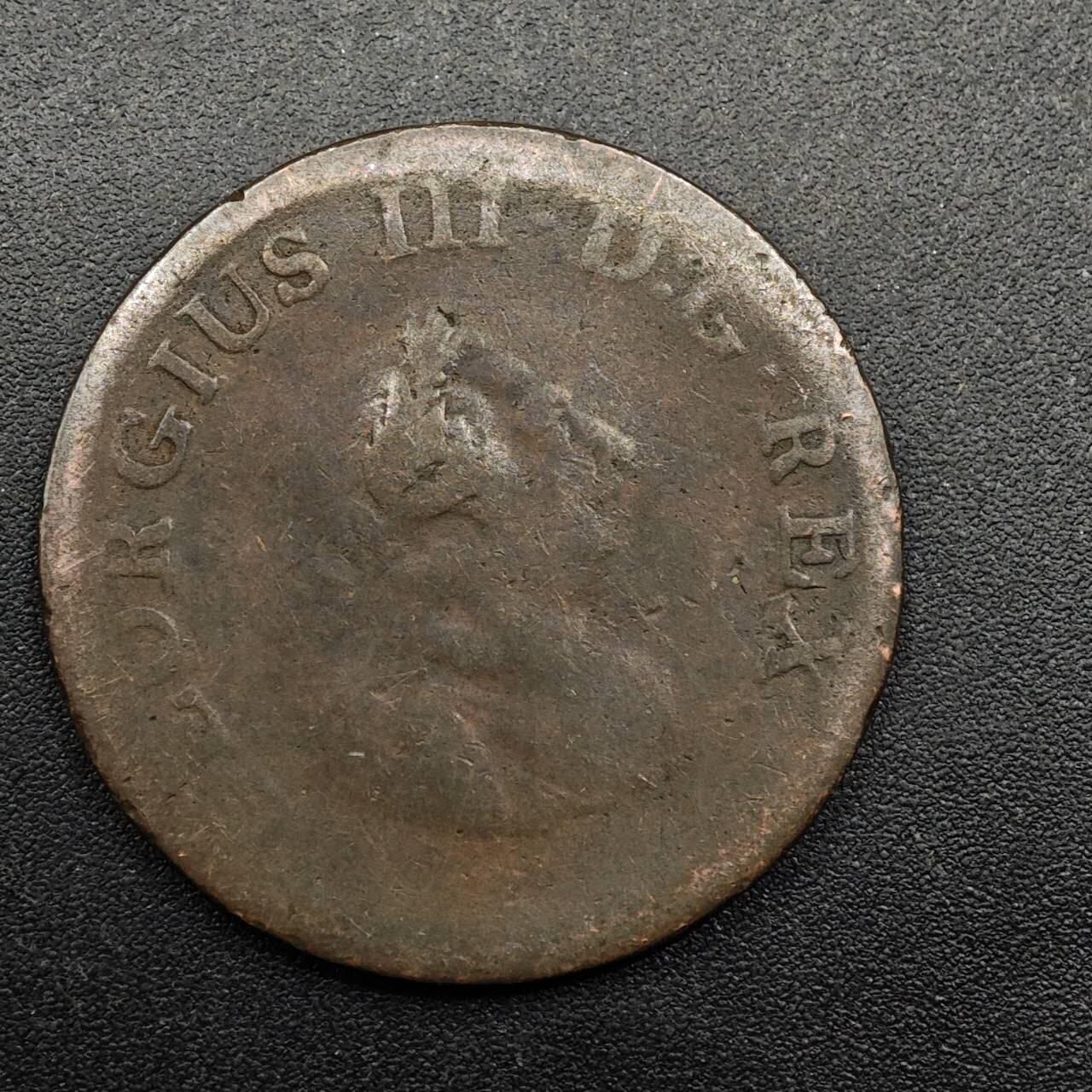 【淘币小摊】实时拍第八百七十四拍   银币散币场    每周一统一发货 爱尔兰乔治三世半便士铜币