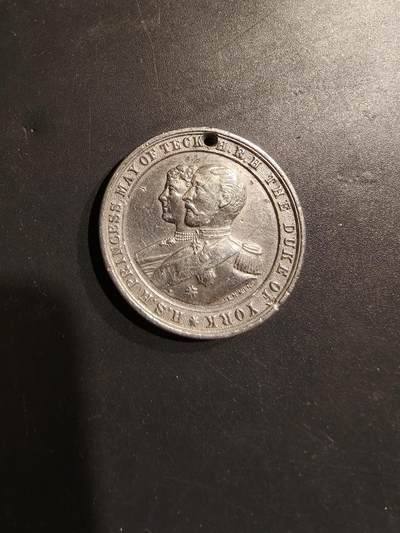 老王徽章第185期 - 英国1893年约克公爵大婚纪念章