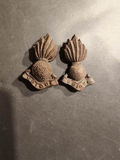 老王徽章第185期 - 英国皇家炮兵领章一组   二战时期