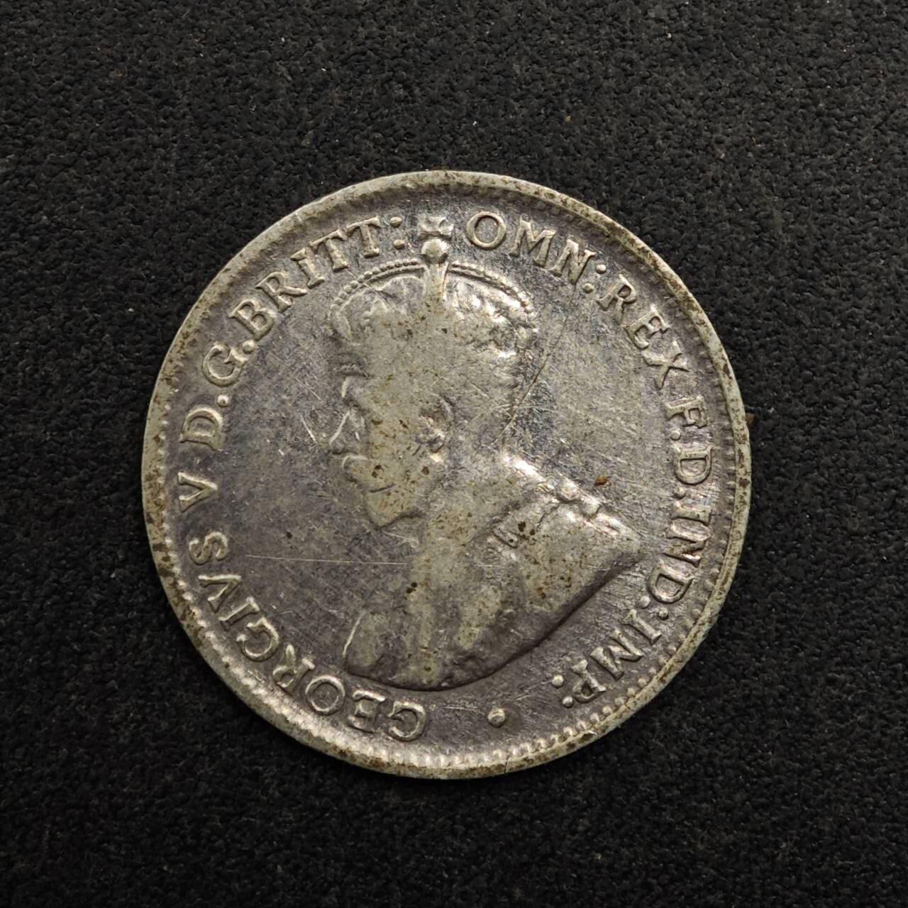 【淘币小摊】实时拍第八百七十四拍   银币散币场    每周一统一发货 澳大利亚1919年乔治五世3便士银币