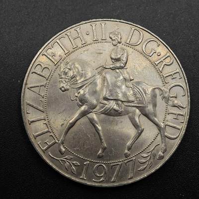 【淘币小摊】实时拍第八百七十四拍   银币散币场    每周一统一发货 - 英国1977年女王登基银禧克朗纪念币