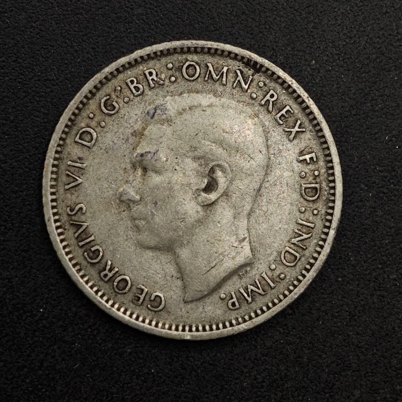 【淘币小摊】实时拍第八百七十四拍   银币散币场    每周一统一发货 澳大利亚1945年乔治六世6便士银币