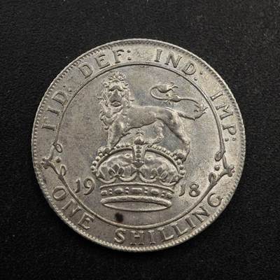 【淘币小摊】实时拍第八百七十三拍   银币套币场    每周一统一发货 - 英国1918年乔治五世一先令银币带光好品