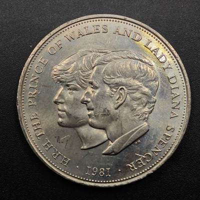 【淘币小摊】实时拍第八百七十四拍   银币散币场    每周一统一发货 - 英国1981年戴安娜王妃大婚克朗纪念币
