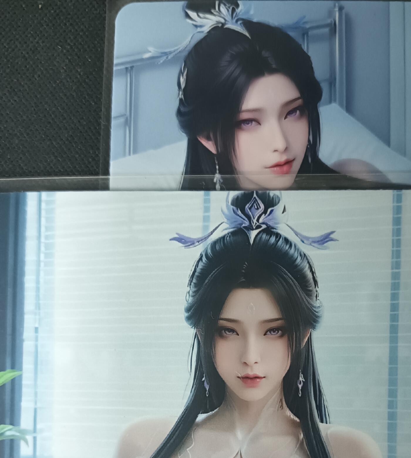 花开卡拍第61期（3月7号周六截拍，品控勿拍!!!拍品不寄存，运费5元（新疆需补运费差价或顺丰到付），自制卡难免瑕疵，可能存在轻微撞角爆边等出厂瑕疵，品控介意勿拍！） 艺术甄选国漫陆雪琪一对