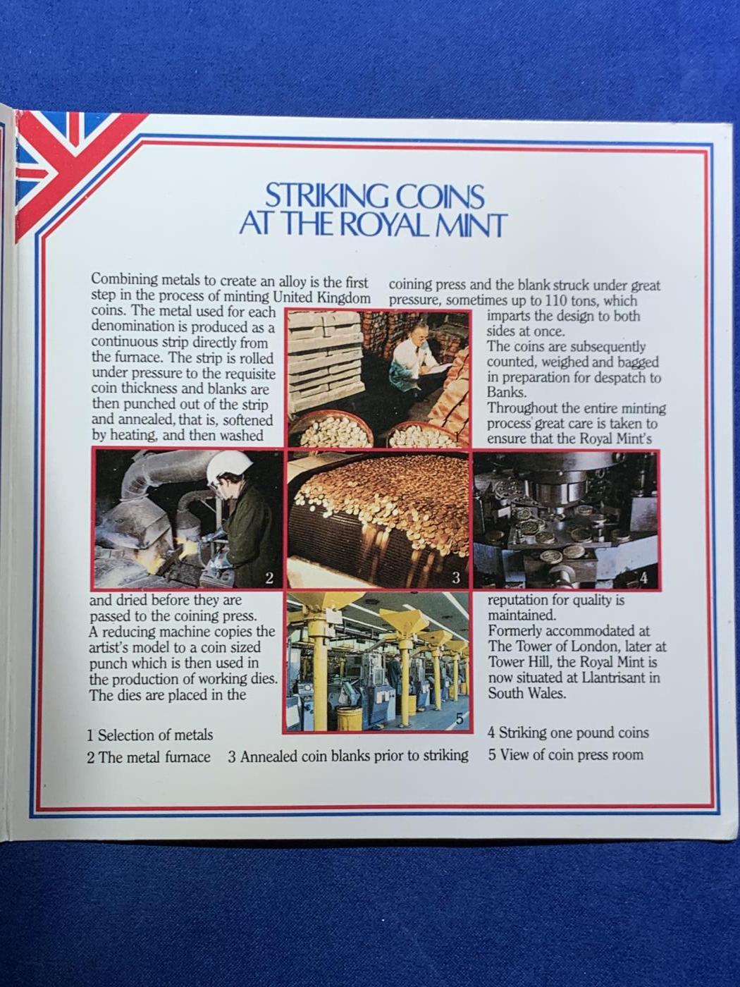 《竞宝斋》第466场 周日，周一 2场连拍 （全场包邮）欢迎送拍 英国1983年套币册 新1镑发行首年 精美纹章盾徽漂亮 1/2便士的最后几年 册证齐全 细节见图