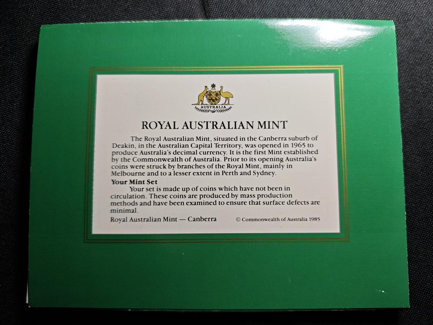 KK钱币收藏小铺   套币 批量/好品散币专场 2月预留时间 周末发货  1985澳大利亚大小面值清年套币