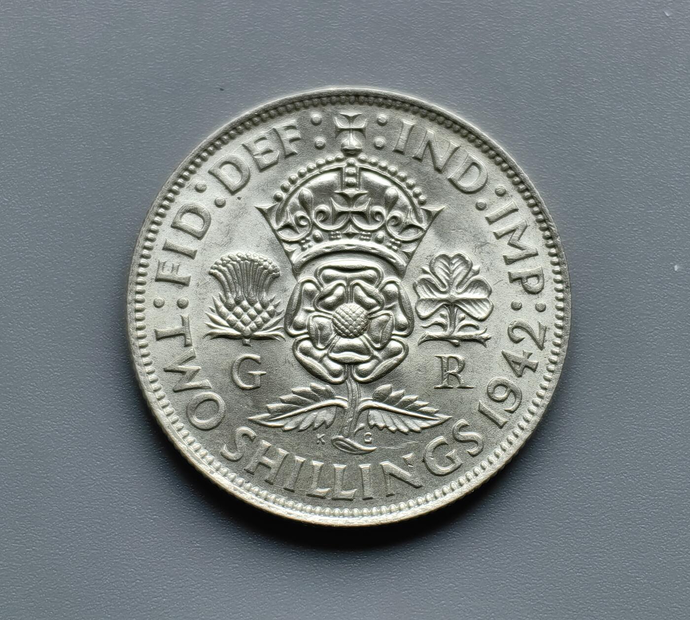 《崇甫堂》一精品外币专场⑧ 英国乔治六世1942年弗洛林银币 KM#855