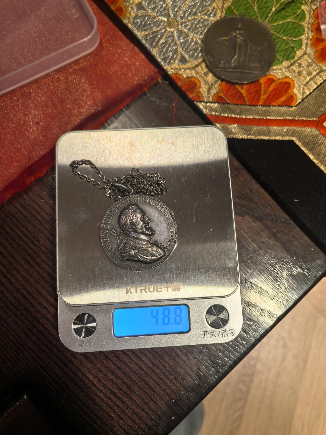 欧洲铜章和回流杂项第一场 法国亨利四世“两王国统一”镀银青铜纪念章（1598年复刻版