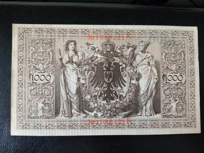 鑫鑫爱钱币2026-03-03 - 1910-德国-1000马克【UNC-，1989年份生日号，超大票幅】