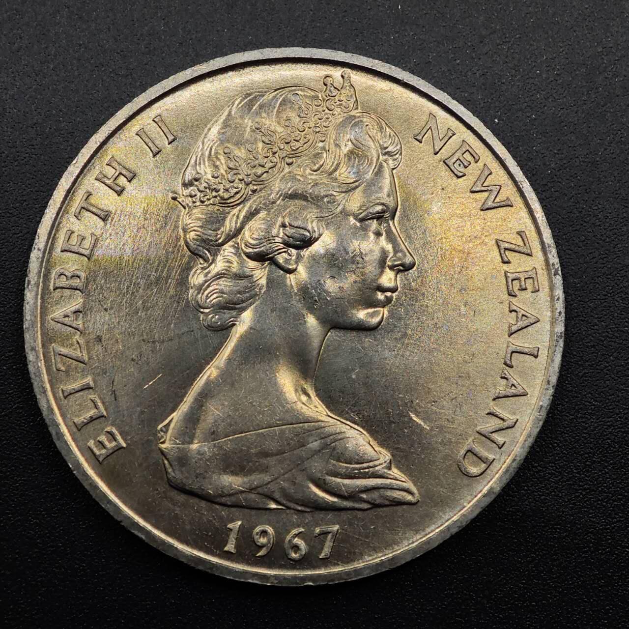 【淘币小摊】实时拍第八百七十四拍   银币散币场    每周一统一发货 新西兰1967年1元国徽