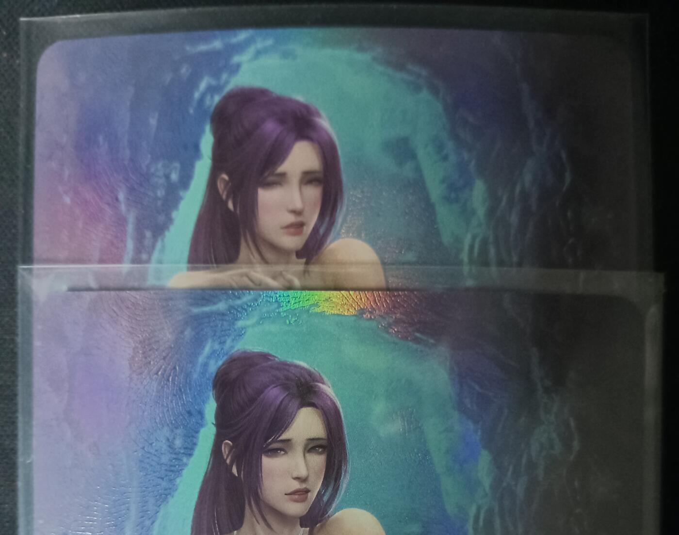 花开卡拍第61期（3月7号周六截拍，品控勿拍!!!拍品不寄存，运费5元（新疆需补运费差价或顺丰到付），自制卡难免瑕疵，可能存在轻微撞角爆边等出厂瑕疵，品控介意勿拍！） 墨卡早期艺术对卡 2张彩闪