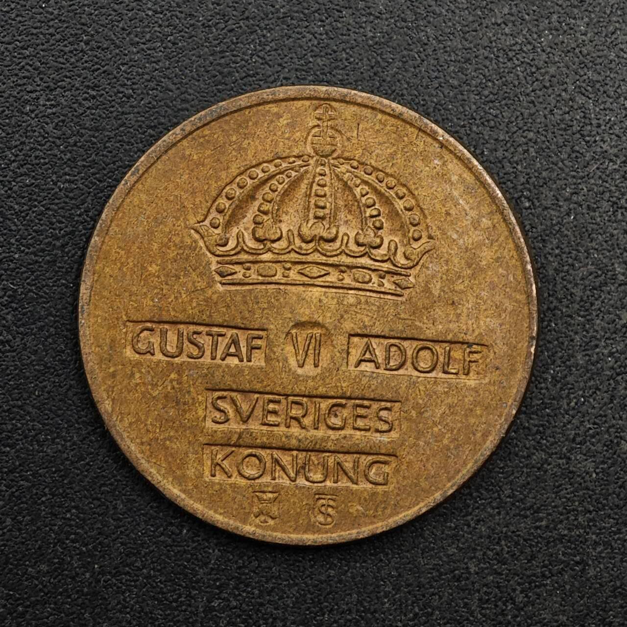 【淘币小摊】实时拍第八百七十四拍   银币散币场    每周一统一发货 瑞典1960年2欧尔铜币