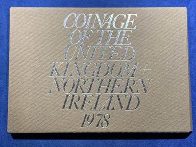 《竞宝斋》第466场 周日，周一 2场连拍 （全场包邮）欢迎送拍 - 英国1978年精制套币 礼品装 6枚币和1枚章