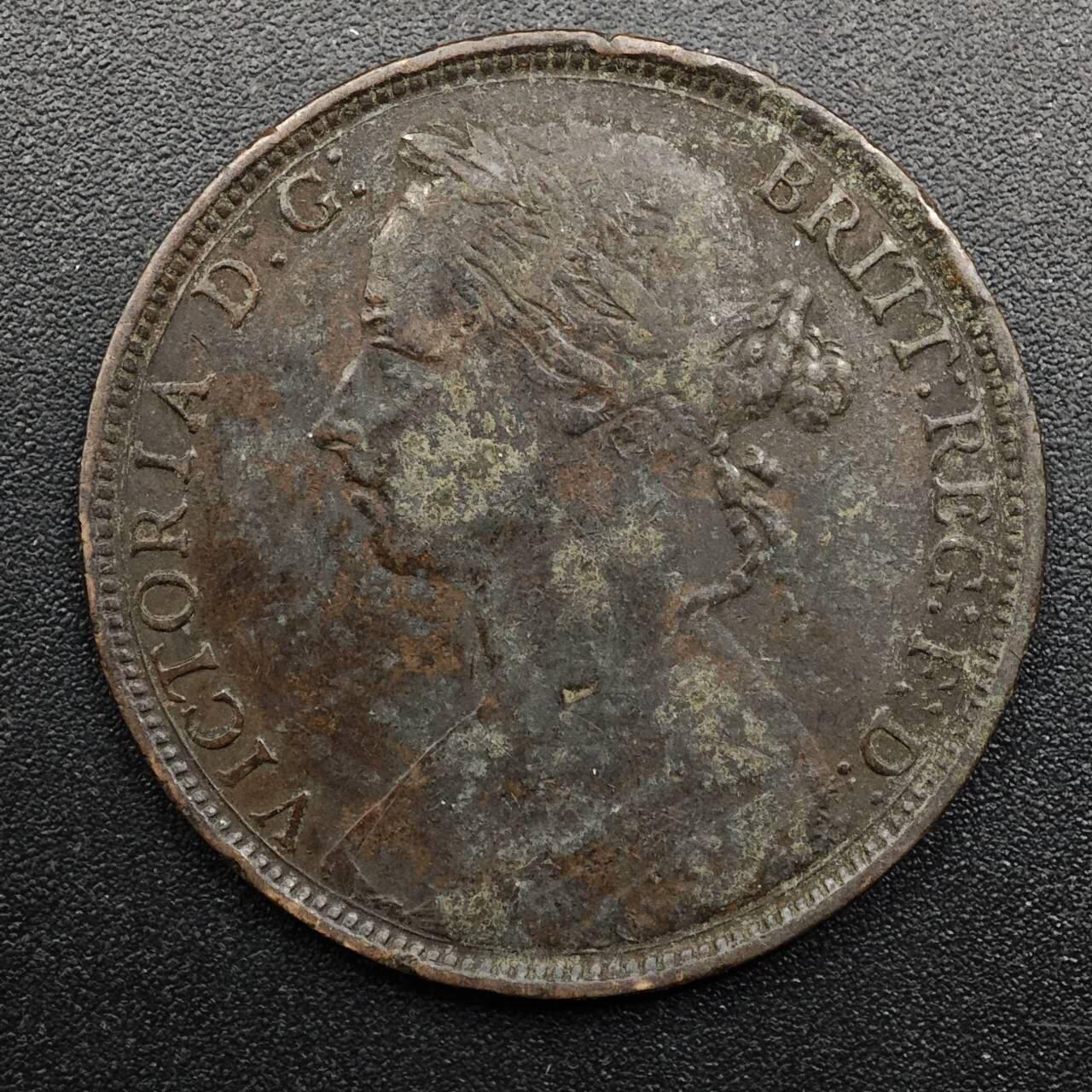 【淘币小摊】实时拍第八百七十四拍   银币散币场    每周一统一发货 英国1888年维多利亚一便士铜币