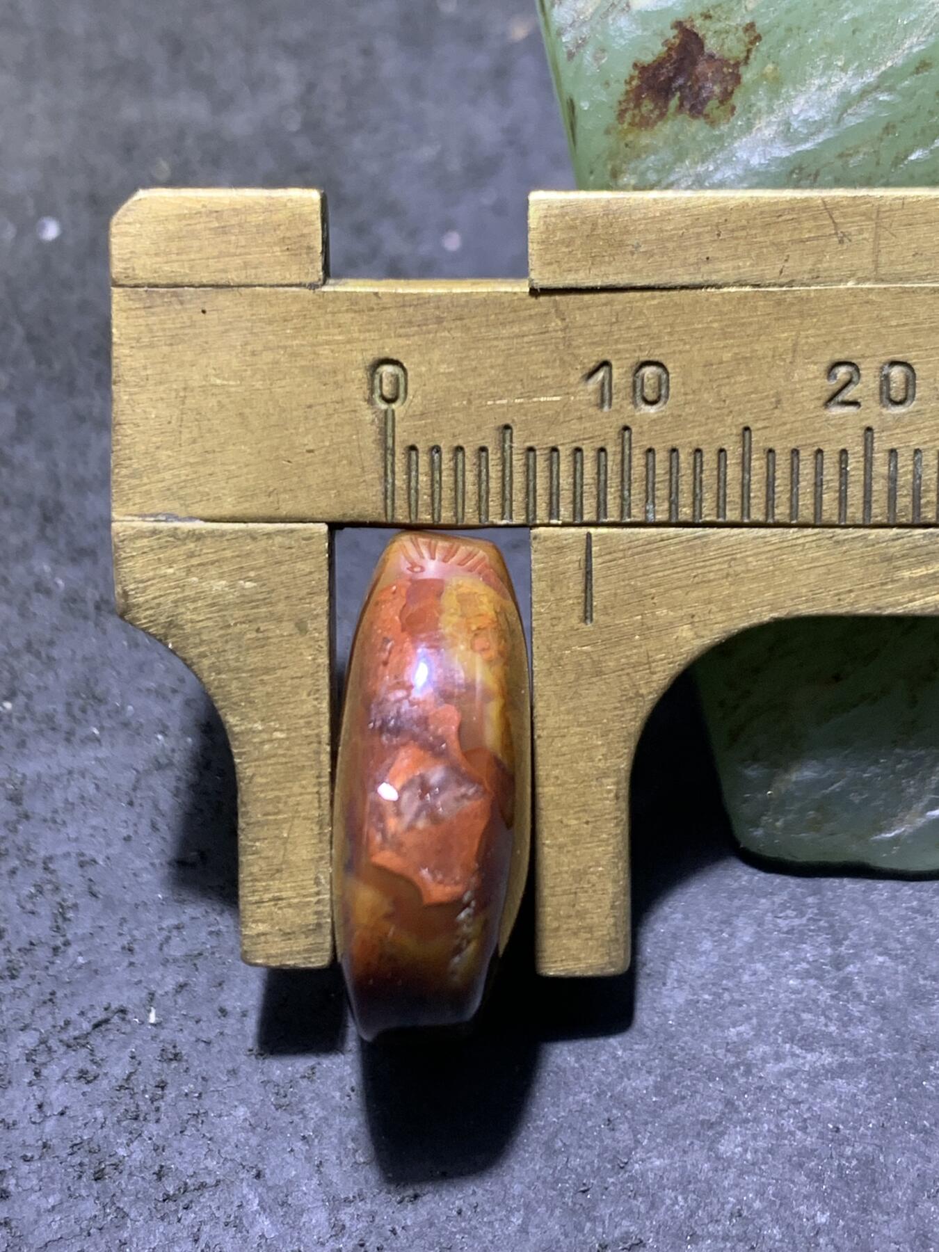 高玉化冰飘草花纹战国红玛瑙随形平安扣一个