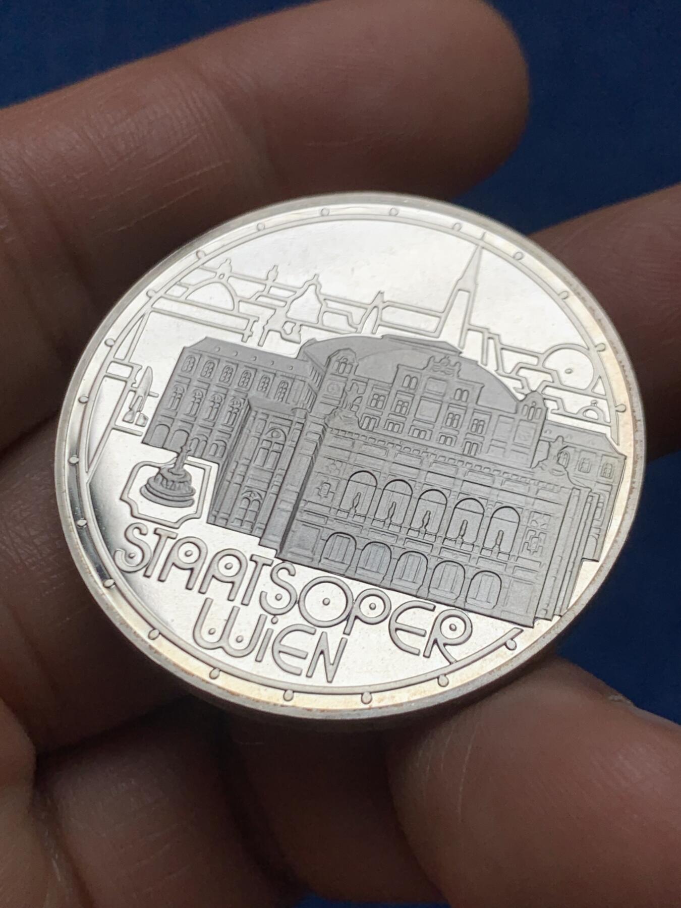 《竞宝斋》第466场 周日，周一 2场连拍 （全场包邮）欢迎送拍 奥地利1991年卡尔·伯姆500先令银币 925银 24.1克