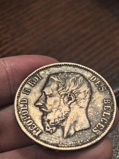 欧洲铜章和回流杂项第一场 - 比利时利奥波德二世 5法郎银币（1869年）