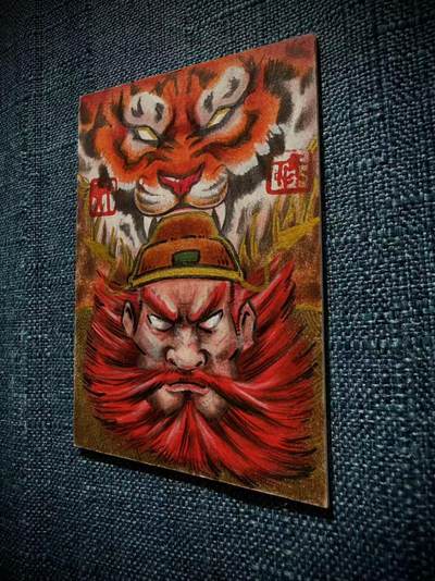 天玑星卡拍第174期《3.2周一截拍》持续收拍收评中 满赠卡需备注 【手绘卡】居子 钟馗 手绘卡