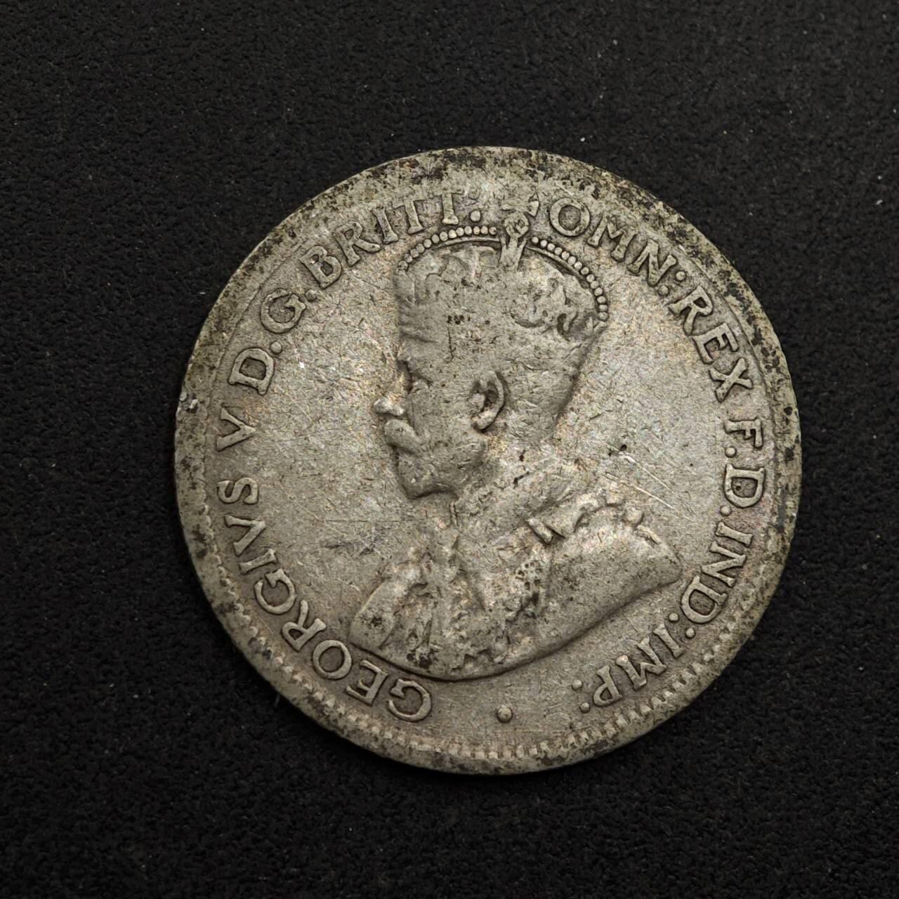 【淘币小摊】实时拍第八百七十四拍   银币散币场    每周一统一发货 澳大利亚1923年乔治五世6便士银币