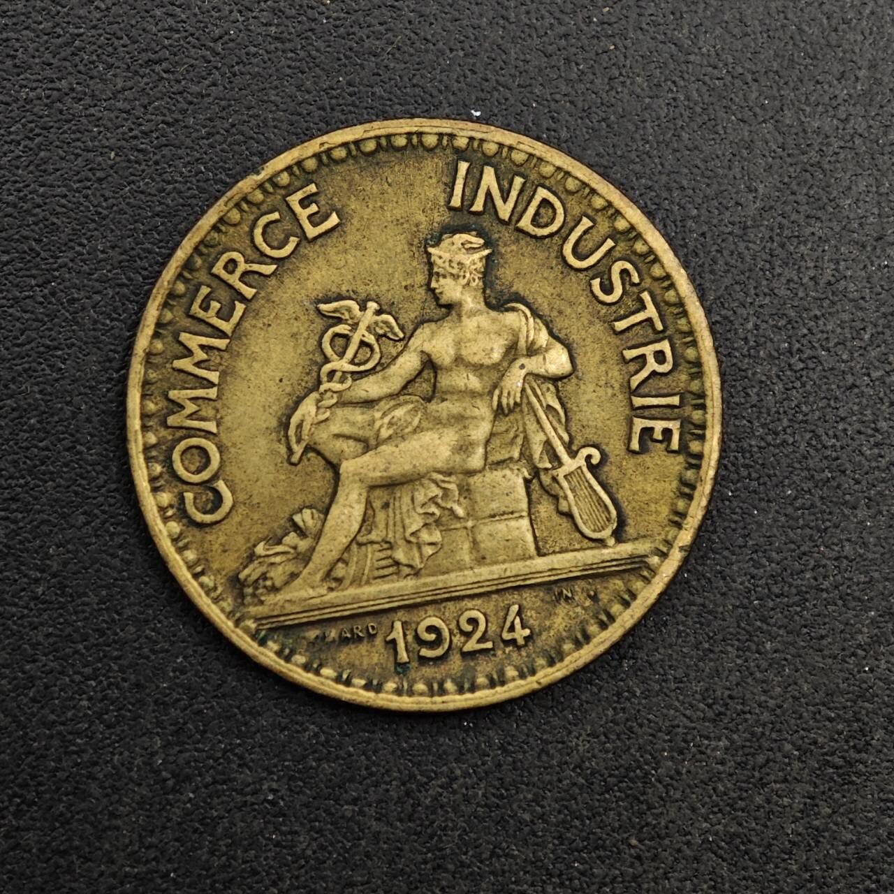 【淘币小摊】实时拍第八百七十四拍   银币散币场    每周一统一发货 法国1924年商务部50分铜币