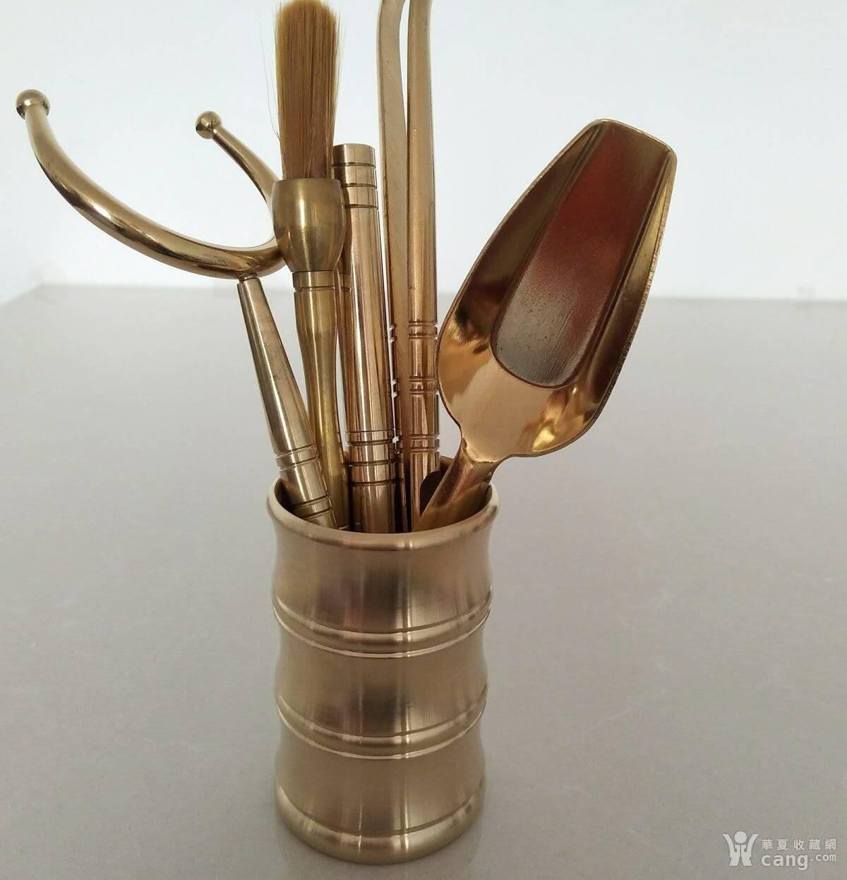 纯铜茶道六君子