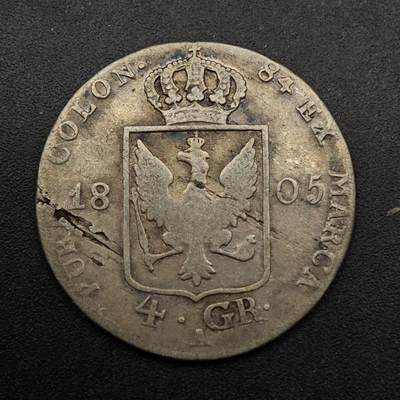 【淘币小摊】实时拍第八百七十三拍   银币套币场    每周一统一发货 - 德国1805年普鲁士4格罗申银币