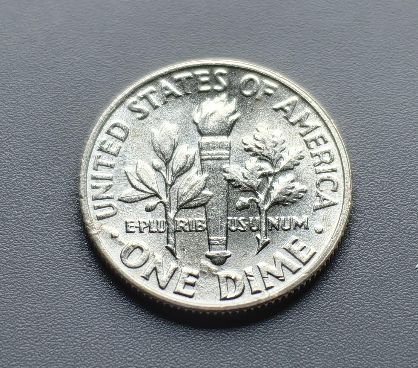 《崇甫堂》一精品外币专场⑧ 美国1964年罗斯福10美分银币 KM#195