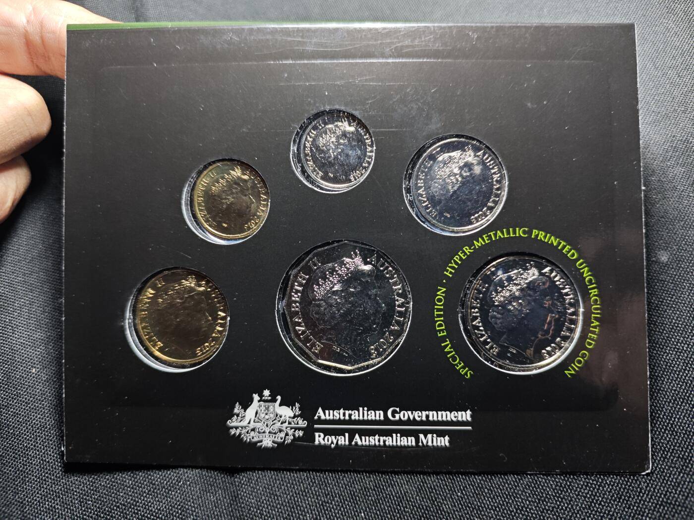 KK钱币收藏小铺   套币 批量/好品散币专场 2月预留时间 周末发货  2008澳大利亚官方发行 大小面值清年套币 含20分鸭嘴兽彩色币