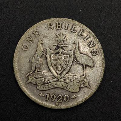 【淘币小摊】实时拍第八百七十四拍   银币散币场    每周一统一发货 - 澳大利亚1920年乔治五世一先令银币