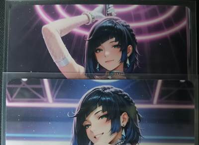 花开卡拍第61期（3月7号周六截拍，品控勿拍!!!拍品不寄存，运费5元（新疆需补运费差价或顺丰到付），自制卡难免瑕疵，可能存在轻微撞角爆边等出厂瑕疵，品控介意勿拍！） - 艺术甄选夜兰舞娘一对