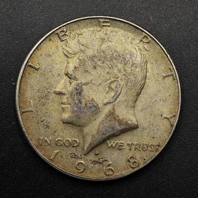 【淘币小摊】实时拍第八百七十三拍   银币套币场    每周一统一发货 - 美国1968年肯尼迪半美元银币